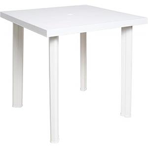 Dmora - Tavolo da Esterno Lucca, Tavolino Rettangolare, Tavolo da Giardino Multiuso, 100% Made in Italy, Cm 80x75h72, Bianco