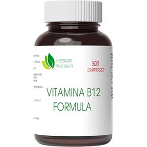 INTEGRATORI PRIME QUALITÀ Cianocobalamina e Metilcobalamina - Vitamina B12 Formula - 500 Mini Compresse - Contro la Stanchezza e l' Affaticamento, per le Difese Immunitarie