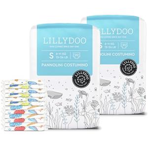 LILLYDOO Pannolini costumino LILLYDOO, taglia S (6+ kg), 40 pz, delicati sulla pelle | Monouso, leggeri e traspiranti per le avventure in acqua, con le simpatiche fantasie marine Shell Yeah e Tiny Turtles