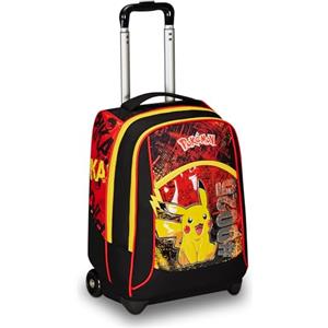 Seven Trolley Scuola Big, Rosso e Giallo, Pokemon Pikachu, Legendary Avengers, Doppio Scomparto, Tasca Porta Borraccia e Crossover System, Zaino Scuola Viaggio, Bambino Ragazzo
