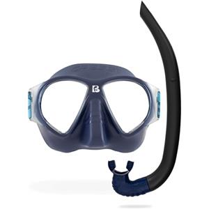 CRESSI Nautilus Combo - Maschera Force Lenti Separate in Policarbonato + Snorkel Vibe Tubo TPR Boccaglio Silicone Ideale per Snorkeling e Nuoto in Superficie Unisex Adulto