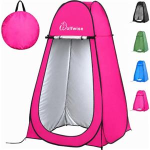 Wolfwise Tenda Doccia Campeggio Pop-Up, Spogliatoio Portatile e Pieghevole | Tenda per toilette con borsa per il trasporto, tenda per spogliatoio con finestre, protezione UV, impermeabile, per esterni