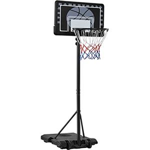 Yaheetech Canestro Basket Esterno Interno in HDPE e Metallo con Colonna Tabellone Canestro