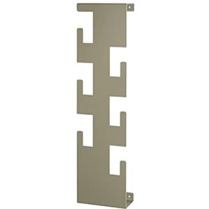 HAKU Appendiabiti da Parete Metallo Pannello Appendiabiti da Parete, Barra con Ganci per Abiti in Metallo Verniciato a Polvere Verde Canna, con 6 Ganci, Dim.: L 15 x A 60 x P 8 cm, Stile: Moderno