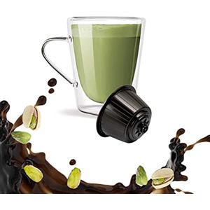 KICKKICK 16 Capsule Kickkick Bevanda al Pistacchio Compatibili con Nescafe Dolce Gusto Solubile