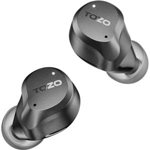 TOZO NC9 Cuffie Bluetooth 5.3 con ANC Ibrido, 6 Mics ENC | Suono OrigX 2.0, 60 Ore Modalità Trasparente, IPX8, Ricarica USB-C, Comode e Facili da Usare per Lavoro, Gioco e Commuting