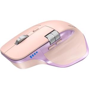 TECKNET Mouse Wireless Bluetooth con Rotella di Scorrimento Orizzontale | Connessione a 3 dispositivi (BT5.3/5.0+2.4G), Ricaricabile, 800-4800DPI, per PC/Tablet/Laptop/Computer/MacOS/Windows, Rosa