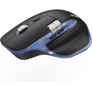 TECKNET Mouse Wireless Bluetooth con Rotella di Scorrimento Orizzontale | Connessione a 3 dispositivi (BT5.3/5.0+2.4G), Ricaricabile, 800-4800DPI, per PC/Tablet/Laptop/Computer/MacOS/Windows, Blu
