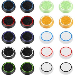 AYESY Joystick Cap, 20 Pezzi Tappi Pulsanti per Grip per PS5 Tappi Pulsanti in Silicone Copertura gommini joystick per PS4 e Xbox Protezione Grip Joystick Cap Sostituzione Accessori Stile Luminoso