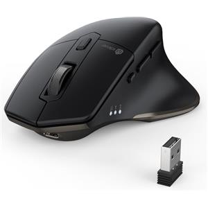 iClever Mouse wireless Bluetooth, doppia modalità ricaricabile(Bluetooth 5.0 e wireless 2.4G), 7 Pulsanti con 5 DPI Regolabili per PC, Laptop, Tablet, MacBook