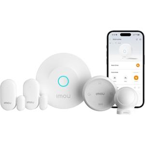 Imou Allarme Casa Senza Fili 5 Pezzi, Antifurto Casa WiFi, Notifiche App, 1 Gateway, 2 Sensori, 1 Sensori di Movimento, 1 Telecomando, Supporta Matter