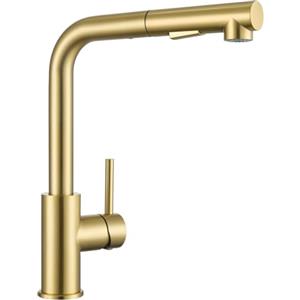 Sofetiy Rubinetto Lavello Cucina Oro, Rubinetto Cucina Con Doccetta Estraibile, Miscelatore Cucina Con Due Tipi Di Getto D'acqua, Rubinetti Cucina In Acciaio Inossidabile Spazzolato