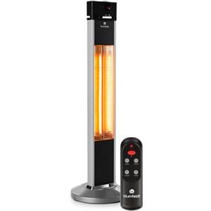 blumfeldt Klarstein Stufa Elettrica Basso Consumo, Colonnina Elettrica per Interno ed Esterno 2000W, Termosifone Elettrico, Pannello Radiante Infrarossi, IP34, No CO2