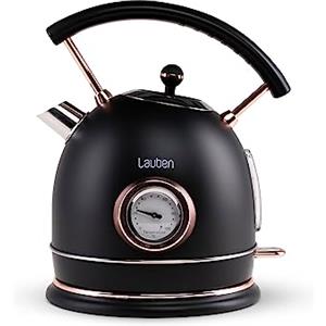 Lauben Electric Kettle 17BC - Bollitore elettrico con capacità 1,8 l, potenza 2200 W, indicatore della temperatura dell'acqua, materiale in acciaio inox, protezione da essiccazione, protezione contro