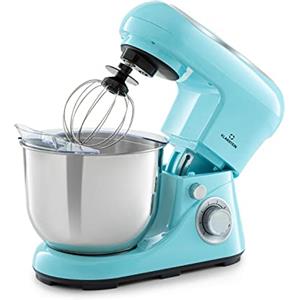 Klarstein Planetaria Professionale, Impastatrice Planetaria 5 Litri con Ciotola, Impastatrice Professionale 1300W per Pizza e Dolci a 6 Velocità, Pane con Gancio e Frusta