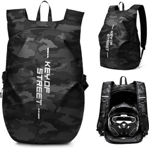 HYC00 Zaini moto per uomo Zaino per casco impermeabile, Accessori moto, Borse per laptop, Zaini da viaggio, Borse scuola per studenti