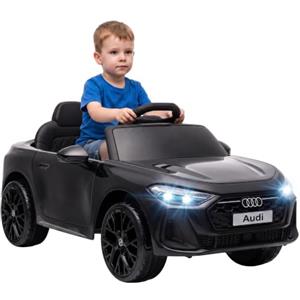AIYAPLAY Macchina Elettrica per Bambini 12V Audi A5L con Telecomando, Nero | Batteria al Litio, Auto Elettrica per Bambini, 2 Motori, Telecomando, Sospensioni, Porte Apribili, Fari, Musica, 3-6 Anni