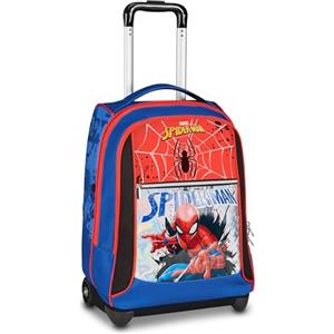 Seven Big Trolley Scuola Spiderman, Blu, 36 L, Doppio Scomparto, Spallacci a scomparsa, Doppio uso, Tasca frontale, Multifunzione, Scuola elementare, Bambino, Viaggi