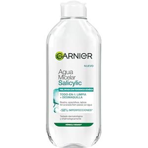 Garnier Acqua Micellare Salicylic con [Acido salicilico] -58% imperfezioni. Tutto in 1: pulisce e struccante. Per pelle grassa. Dermatologicamente e oftalmologicamente testato. 400 ml
