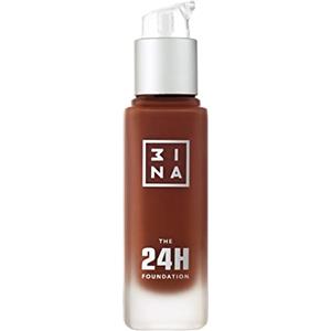 3INA MAKEUP - The 24h Foundation 672 - Cioccolato Fondotinta con Sottotono Rosa - Fondotinta Coprente Professionale - Fondotinta Liquido per Colore Uniforme - Vegan - Cruelty Free