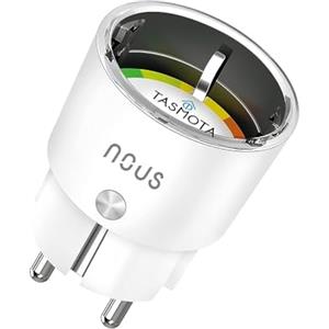 NOUS A1T Presa Intelligente Tasmota, Compatibile con Alexa, Google Home, Home Assistant, Tuya, Domotica Casa Intelligente con Monitoraggio Energetico, Prese WiFi Smart per Domotica, 2.4G