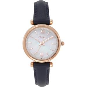 Fossil Orologio Carlie da donna, Movimento al quarzo a tre lancette con cinturino in pelle