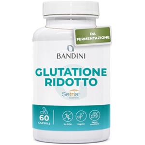 Bandini® Glutatione Forte 250mg A CAPSULA | L-Glutatione Setria 60 Capsule | Glutathione Ridotto e Bioattivo | Antiossidante Naturale e Anti Invecchiamento | Supporta Fegato, Intestino e Polmoni | Vegan