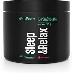 GymBeam Sleep & Relax - Integratore Con Valeriana, GABA, Ashwaganda - Fonte Di Magnesio, Vitamina B6, L-Teanina, L-Triptofano, Melissa, Lavanda, Glicina, Inositolo (225 g, Cocomero)