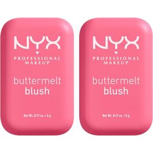 NYX Professional Makeup Buttermelt Blush Viso in Polvere Sfumabile Tenuta 12h con Burro di Mango Mandorle e Karité Tonalità For The Butta 5g - 2 Fard
