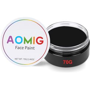 Aomig Trucco Body Paint Bianco per Viso, 70g Pittura Viso Trucco Bianco per Zombie, Joker, Vampiro, Scheletro, Costume Cosplay, Truccabimbi Anallergici Atossici Colori Halloween