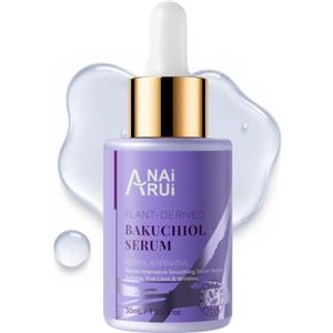 ANAI RUI ANAiRUi Bakuchiol Siero con Acido Ialuronico e Peptide - l'alternativa Naturale al Siero Retinolo Viso, Siero Antirughe per la cura del viso, riduce le linee sottili e le rughe, 30 ml