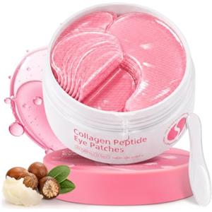 lofuanna Collagen Peptide Eye Patches,Maschera per gli occhi gonfiosi, cerchi scuri, rughe, linee fine lisce per uomini e donne-tutti i tipi di pelle