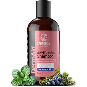 Sphagnum Botanicals Shampoo Antiforfora con Acido Salicilico e Mentolo | Torba nordica ricca di sostanze umiche e fulviche riduce squame e prurito. Detersione delicata senza SLS/SLES, vegano