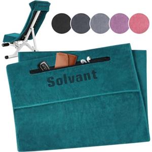 Solvant Asciugamano Palestra Microfibra 130x50 cm - Asciugatura Rapida | Telo Palestra Morbido con Tasca, Ideale per Fitness e Palestra, Asciugamano Uomo e Donna.