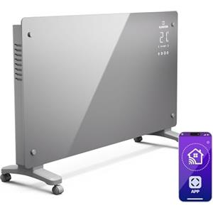 KLARSTEIN Smart Termoconvettore - 2500W, Display A LED, Montaggio A Parete/Libero, Controllo Tramite App, Efficienza Energetica, Protezione dal Surriscaldamento e dal Gelo, Blocco per Bambini