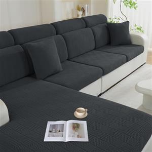 Ystyle Copriseduta Divano Elasticizzato, Copricuscini Divano Universale Lavabile, Soft Copridivano Cuscini Separati Antiscivolo (1 Posto, Grigio)