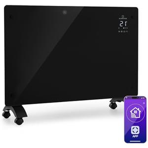 Klarstein Stufa Elettrica Basso Consumo, 1500W, Termoconvettore a Parete con Termostato, Termosifone Calorifero Riscaldamento Smart