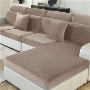 Ystyle Copriseduta Divano Elasticizzato, Universale Copricuscini Divano Velluto Natalizio, Sofa Seat Cover, Copri Seduta Divano, Copridivano Cuscini, Coprisedile Divano (1 Posto, Cachi)