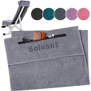 Solvant Asciugamano Palestra Microfibra 130x50 cm - Asciugatura Rapida | Telo Palestra Morbido con Tasca, Ideale per Fitness e Palestra, Asciugamano Uomo e Donna.