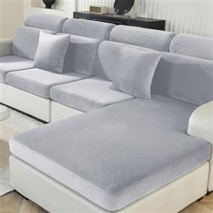 Ystyle Copriseduta Divano Elasticizzato, Universale Copricuscini Divano Velluto Natalizio, Sofa Seat Cover, Copri Seduta Divano, Copridivano Cuscini, Coprisedile Divano (1 Posto, Grigio Sliver)