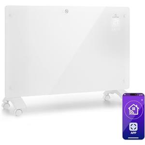 Klarstein Stufa Elettrica Basso Consumo, 1500W, Termoconvettore a Parete con Termostato, Termosifone , Calorifero Riscaldamento Smart