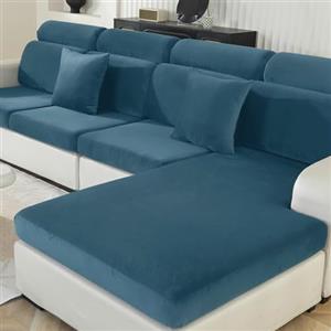 Ystyle Copriseduta Divano Elasticizzato, Universale Copricuscini Divano Velluto Natalizio, Sofa Seat Cover, Copri Seduta Divano, Copridivano Cuscini, Coprisedile Divano (2 Posto, Blu Pavone)