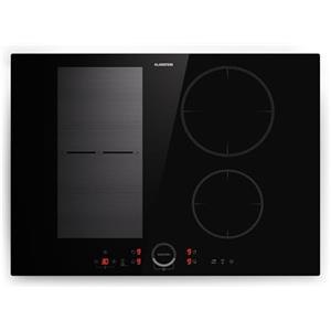 Klarstein Piano Cottura Elettrico Vetroceramica, Piano Cottura Elettrico 4 Fuochi Moderno, Piano Cottura Elettrico 4 Piastre 7000W Integrato, Piano Cottura Vetroceramica Elettrico Touch con Timer