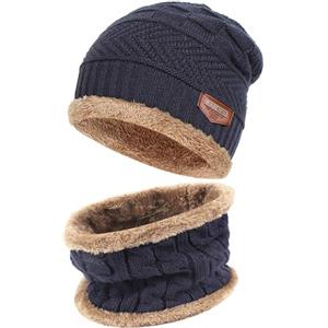 Bequemer Laden Invernale Termico Uomo Berretto Cappello Sciarpa ad Anello | Uomo Invernali Berretti Cappelli e Scaldacollo con Fodera in Pile per Ciclismo, Moto, Attività All'Aperto, Regalo Natale