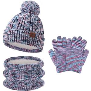 Bequemer Laden Invernale Cappello Bambino Berretto Scaldacollo Guanti 0-8 | Invernali Termici Cappelli Berretti con Pon Sciarpa ad Anello Muffole Guanti a Manopola Bambina Bambini 0-8 Regalo Natale