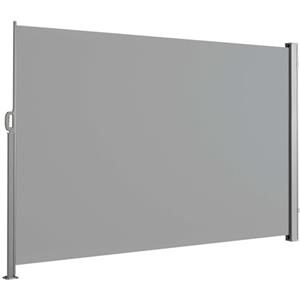 KARAT ALU Tenda laterale - 180x350 cm - Grigio chiaro - Tenda estensibile - Protezione dalla vista e dal vento per giardino, balcone e terrazza, Tenda laterale con montaggio a parete