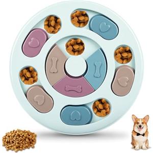 vsshe Giocattoli di Intelligenza per Cani, Treat Dispenser Giocattolo Interattivo, Puzzle Antiscivolo per Cani, Lavabile, Sicurezza, Giocattolo intelligenza per Cani, Cuccioli e Gatti, Blu