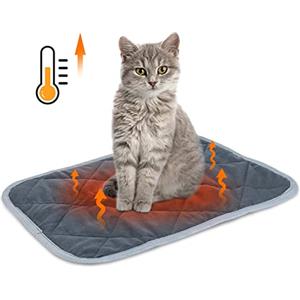Nobleza Tappetino Autoriscaldante Gatti e Cani 40x50 cm, Caldo Lavabile | Coperta riscaldante domestici animali senza elettricità, pad caldo antiscivolo, termica letto stuoia per cuccia invernale