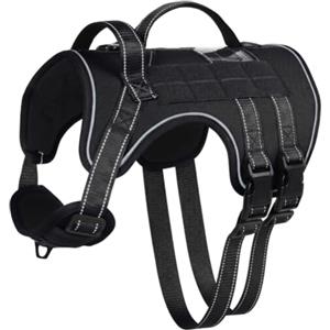 AYESY Pettorina Cane Antifuga Pettorina ad H per cani di media 68-90cm L | Pettorina Cane Taglia con Aperto sul Collo Maniglia Rinforzata e Bande Riflettenti regolabile per Passeggiate e Addestramento