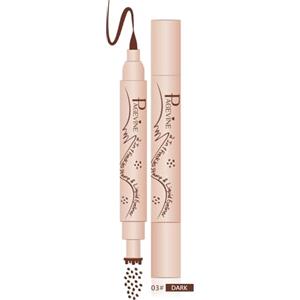 YIAE 2 in 1 Freckle Maker e Eyeliner, Penna per Lentiggini Finte con 6 Punti Irregolari Naturali, Punta Spugna Antisfilamento, Waterproof e 24H, Ideale per Makeup Quotidiano e Festival - 3.0 Scuro